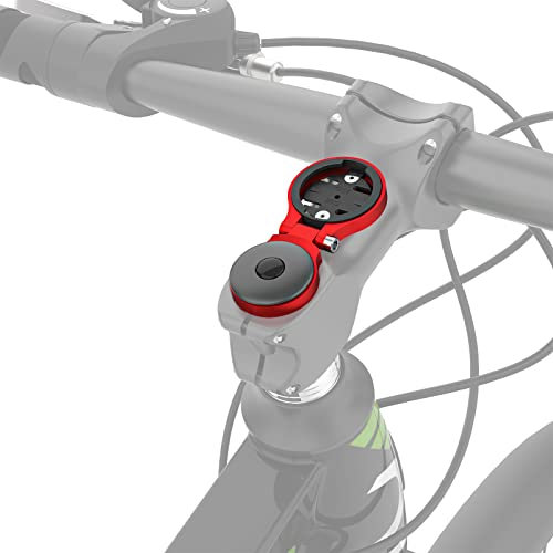 for Garmin Stem Mount - Adjustable Out Front Bike Computer Mount for Wahoo Stem, Road Cycling for Garmin Bike Computer Compatible with Wahoo Elemnt, Bryton, Cateye (Red)