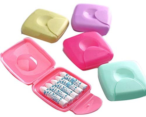 bopely Tampon Sanitärbeutel, Tampon Aufbewahrungstasche 1 Stück Sanitärtampons Beutel Tragbare Weibliche Tasche Für Frauen Damen Mädchen Zufällige Farbe