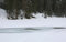 adrium AluVerbund-Bild 90 x 60 cm: Alpiner See mit Eis und Schnee im Winter(98968883)