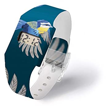 I LIKE PAPER - BLAUMEISE - Pappwatch/Watch/Digitale Armbanduhr ausTyvek® - reissfest - wasserabweisend - Digitale Anzeige für Uhrzeit und Datum