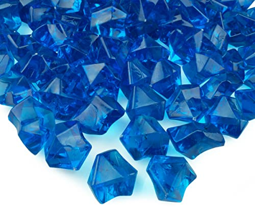 Goodymax® Kristall-EIS 25 mm Blau 50 Stück - EIS Deko Streudeko Diamanten Tischdeko