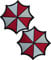 Ykonuyis Umbrella Corp Biohazard Logo Schild Star S.T.A.R.S. Polizei Stern Waschbär Patch Klettverschluss Taktische Moral Applikation Verschluss Militär bestickt Patch 2 Stück