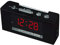 Radio-réveil de Chevet, numérique, Portable Intelligent LED Table numérique FM Étudiant LED Luminosité réglable, Rouge
