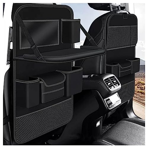 Auto Rücksitz Organizer, Rücksitz Auto Aufbewahrungstasche Mit 6-Taschen, wasserdichte Kick Matten Autositz Schutz, Für Gewebe, Flasche, Road Trip Zubehör Gepäck (Color : A, S : 45x64cm)