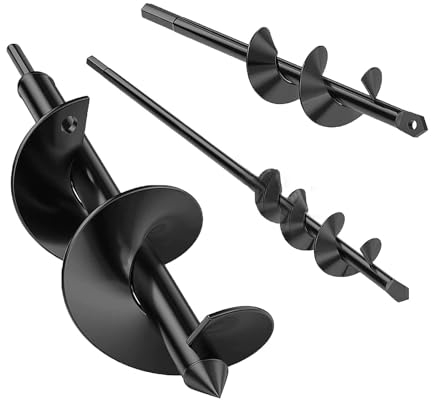 TOOSOAR 3 Pezzi Punta Trivella per Trapano,Strumento di Perforazione Accessori per Piantare Bulbi da Letto Foratura Coltivare Piante