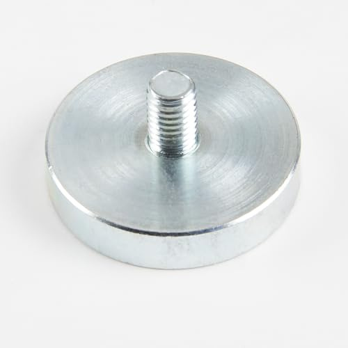 Magna-C® Neodym-Topfmagnet | Neodym Magnet mit Gewindezapfen M8 Ø40x8mm | Magnetsystem für Werkstatt und Industrie extrem starke Haftkraft (35KG)