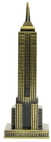 ASUNFO 18 cm Empire State Building Statue Ornament (antikes Kupfer) | New York City Souvenirs für Home Office Decor