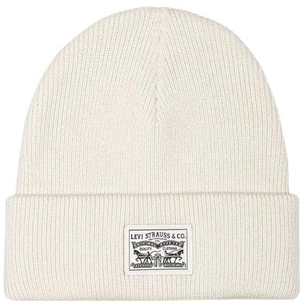 Levi's Damen Backpatch Beanie, Cream, UN