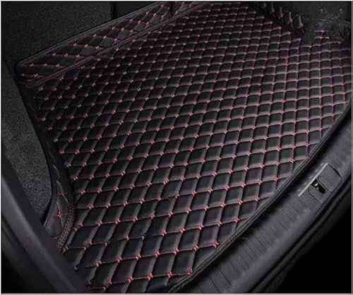 Auto Kofferraummatte Für S-Koda Kodiaq RS 2016-2021, rutschfest Wasserdicht Kratzfest, Kofferraum-Schutzmatte Fahrzeugteppich,BlackRed