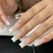 MouyouGlow Press on Nails Mittellang,Ballerina Nude Rosa Hautfarbe Weiss French Fake Nails mit Nagelkleber,Natürliche White Tips Glossy Künstliche Fingernägel …