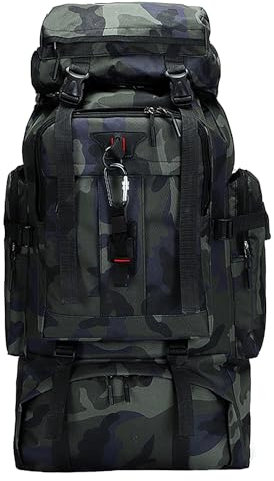 A-QMZL Zaino da Trekking 80L,Zaini da Escursionismo,Viaggio Zaino per Alpinismo Impermeabile, Daypack da Arrampicata Campeggio e Turismo per uomo donna (città)