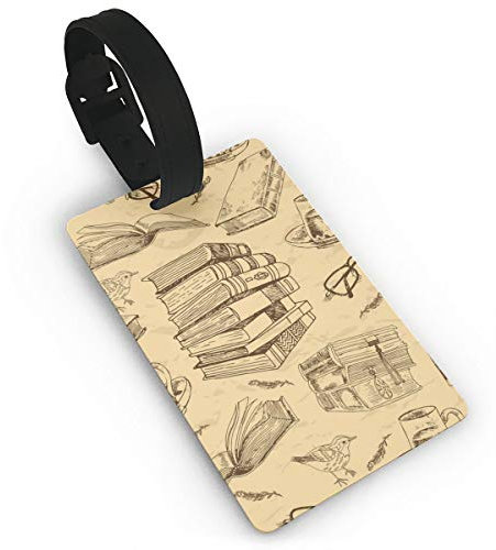 Gepäckanhänger im Vintage-Stil, nahtloses Muster, Vektorbild, personalisierbar, PU-Leder, Koffer-Etiketten, Tasche, Reisezubehör