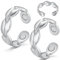 Cigmag 2PCS Lymphdrainage Magnet Ringe Damen Frauen Finger 7 Ultrastarke Magnete 99% Reines Kupfer Verstellbar mit Geschenkbox (Silber)