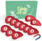 AMRTA Golf Iron Head Covers for Golf Clubs Synthetic Leather with Gift Box, Deluxe Club Headcover Universal Fit Main Iron Clubs Great Gift for Golfer Men Women (Magnetic Closure 11 Pcs-Red)