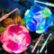 Laternenstab Kinder, 2pcs Laterne Kinder, Tragbare Martinslaterne mit Laternenstab,Laterne St Martin Multicolor Laternen Bastelset,LED Laternenstab Elektrisch für Martinsumzug,Halloween(Blau+Rosa)