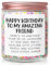 Birthday Gifts for Women Friends Bestie, Happy Birthday Candle Gift for Friend, Friendship Presents for Woman, Funny Vanilla Scented Candles for Female Coworker Sister 200g Soy Wax