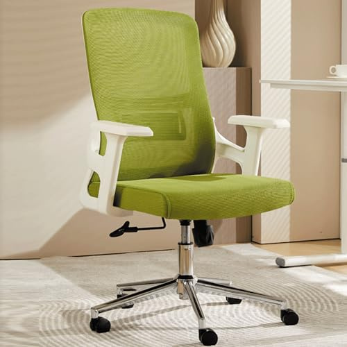 FUKEFUZ Sedia Ufficio Gaming Scrivania Office Chair Ergonomica Poltrona Girevole Bianca-Computer Altezza Regolabile,Sedia Rete Reclinabile Supporto Lombare-Comoda Sedia Gioco Rotazione 360 (Green,A)