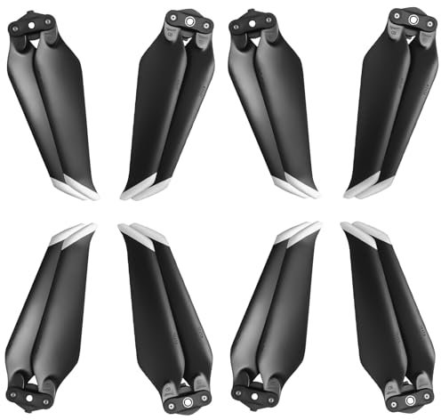 Hengrongshen Mavic 2 Propeller, 8 Pcs Drohne Mavic 2 Pro Propeller mit Push-Typ-Schnellverschluss-Design, 8743 Propeller für Mavic 2 / Mavic 2 Pro/Mavic 2 Zoom Drohnenersatz (Silber)