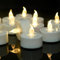 CANDLELAS LED Teelichter Flammenloses Kerzen, 24 Stück Realistische Flamme Helle Blinkend Teelicht, Langlebig Led Teelichte für Dekoration Hochzeit Festival Parteien Hauptdekorationen (Warmes Weiß)