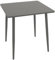 DEGAMO Bistrotisch Gartentisch Denver 70x70cm quadratisch, Metall/Stahl grau, Indoor und Outdoor