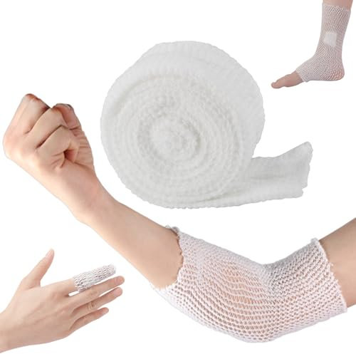 Schlauchverband,Arm Netzverband,Verbandschlauch,Bein Fuß Mullbinden,Schlauch Beine Finger Fixierbinde,Handgelenk Kompressionsverband,Netz Netzbandage,Netzschlauchverband Schlauchbinde (2m X 3.8cm)