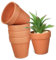 CAXUSD Macetas Estéticas de Arcilla con Drenaje 15 X 13 Cm Juego de 5 Macetas de Terracota para Plantas