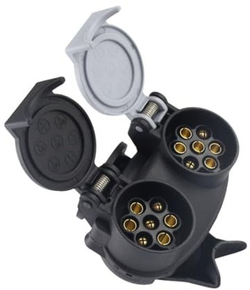 iplusmile 12v Pin Zu Pin Anhängerstecker Adapter Wasserdichter Einstellbarer Konverter Für Anhängerkupplung -and-Play Design Kompatibel Mit Neueren Fahrzeugen Und Anhängern