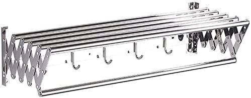 MKAK Arresto a parete allungabile, asciugamano telescopico rack stendibiancheria lavanderia lavanderia asciugatrice da interno vestiti da esterno Stendini(50cm)