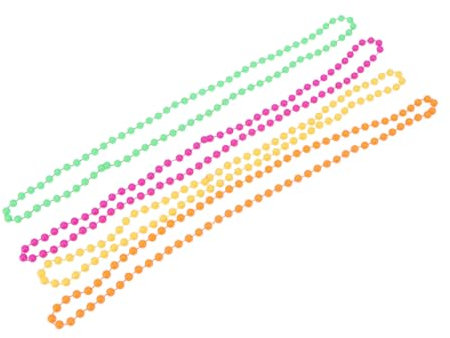 KOMBIUDA 4stücke Teiliges Neon Bead Necklace Bunte Kunststoffperlen Halskette Für Partyoutfits Retro-dress-up Und Kostümzubehör Für Damen Und Mädchen