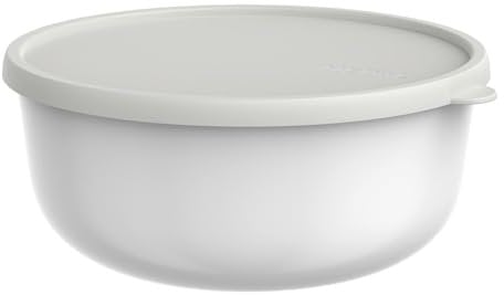 Mepal - Mikrowellengeschirr Lumina - Frischhaltedosen mit Deckel für Kühlschrank, Gefrierschrank, Dampfgarer & Mikrowelle - Mikrowellenschüsseln mit Deckel - Aufbewahrungsbox - 3000 ml - White