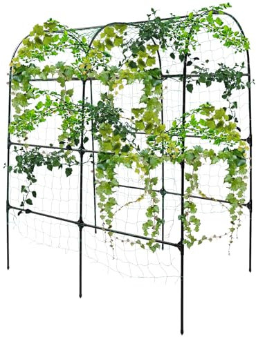 Gartenbogen Rankgitter, Rankhilfe Gurken Garten Rankgitter Rosenhilfe Stereoskopischer Gartenbogen Rankhilfe, Rankbogen Torbogen für Gemüse, Obst, Blumen