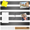 Wukong Magnettafel Memotafel 30x4mm, 5 Stück Selbstklebend Magnetleisten mit 20 Stück 5x3mm Neodym Magnete Stark für Büro, Pinnwand, Fotowand, Dokumente (Schwarz)