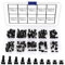 VooGenzek 100 Pièces 10 Valeurs 6x6mm Interrupteurs à Bouton Poussoir Tactiles, Kit de Assortiment de Interrupteurs, Noir