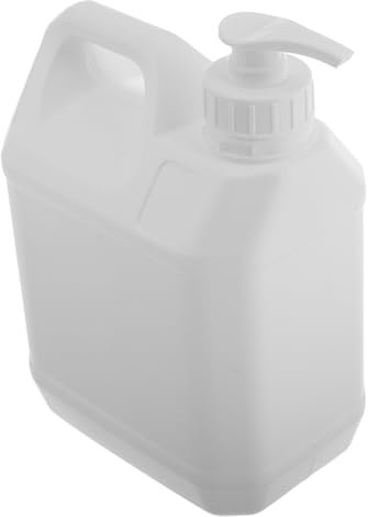 PACKOVE Contenitore Plastica Ricaricabile Pompa Dispenser Jug Bianco Per Shampoo e Gel Doccia Per Viaggi e Uso Domestico Facile Dosaggio e Resistente