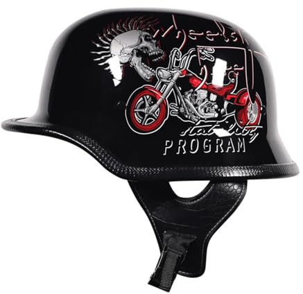 Vintage Deutsche Motorrad Halbschalenhelm Mit ECEDOT Retro Half Öffnen Jethelm Halbhelm Für Brain Cap Roller Helmet Scooter ATV Männer Und Frauen Helm