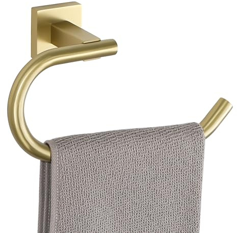 SAYAYO Gold Towel Holder Wall Mounted, Towel Rail for Bathroom | Toilet Roll Holder SUS304 Stainless Steel, Waterproof & Rustproof