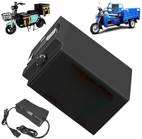 HJGHY 48V 30Ah 35Ah 40Ah Elektro-Motorradbatterien, 60V 60Ah Lithium-Ionen-Akku, 72V 50Ah LiFePO4-Akku für 1440W-4320W Motor-Kits mit Ladegerät,48v30ah