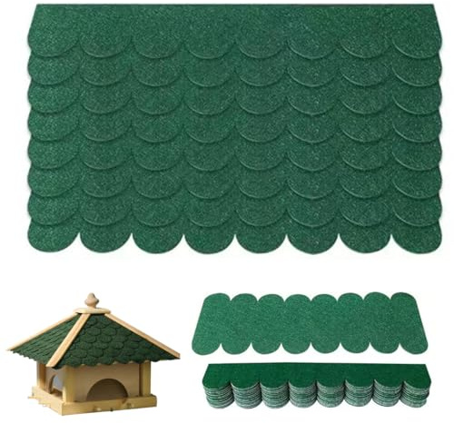 PBAHAUP Selbstklebende Dachschindeln für Vogelhaus, Profi-Dachpappe Miniatur, Wasserdicht & Einfach zu Montieren für Nistkasten, Insektenhotel, Gartenhaus DIY (21-teilig)