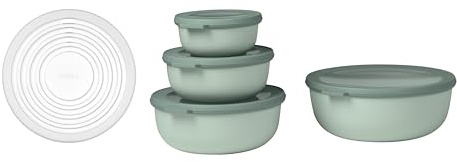 Mepal - Schale Rund 4-teilige mit Mikrowellen-Deckel Cirqula - Nordic sage