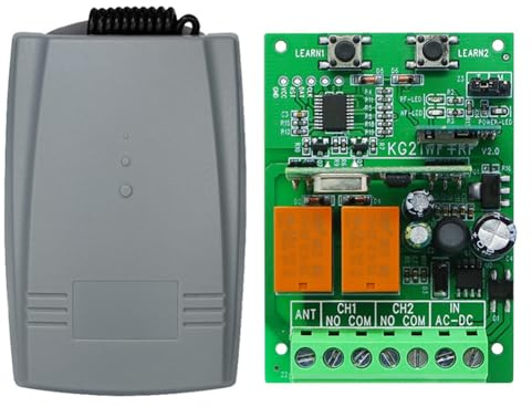 Wesafrae WiFi Garage Switch Gate Schiebetüröffner -Wege 12V 24V-Empfänger Rolling Code