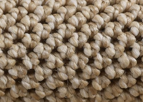 KADIMA DESIGN Kurzflorteppich Unifarben Elegant Pflegeleicht Modern Waschbar Strapazierfähig Langlebig Rund Beige 120x120 cm Wohnzimmer Esszimmer Fußbodenheizung geeignet | CIMA