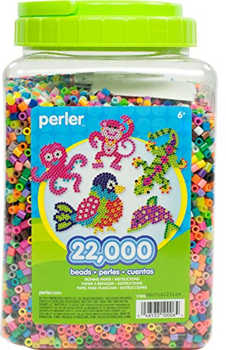 Perler Multi-Mix Fuse Beads Jar, Assorted Colors, Pack of 22000 (PER17000)