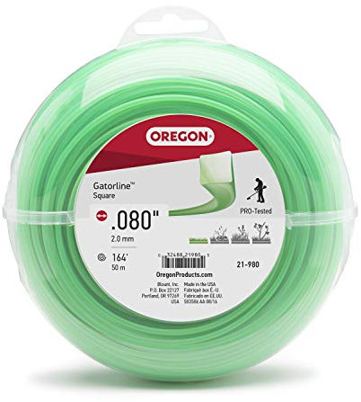 Oregon 21-980 Gatorline Fadenspule mit 0,9 kg x 4,5 m Vierkantfaden für Rasentrimmer.