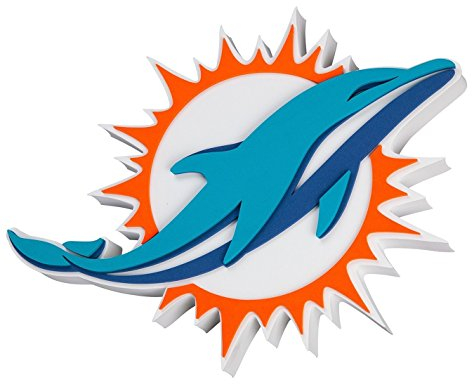 FanFave NFL Miami Dolphins 3D-Wandschild aus Schaumstoff