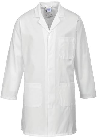 Portwest 2852 Standard Lab Coat Hard Wearing Workwear Lab Coat White, 4X-Large