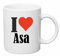 Kaffeetasse I Love Asa Keramik Höhe 9,5cm ? 8cm in Weiß
