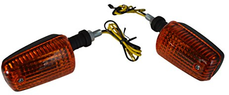 Alchemy Parts Blinker für Motorräder Quads Atvs & Trikes - 21W Birne - Schwarz mit Gelbe Gläser