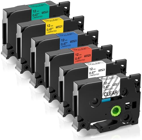 kompatibel Brother P-touch Bänder 12mm TZe-231 TZ-131 TZ-431 TZ-531 TZ-631 TZ-731 Tze Schriftband für Beschriftungsgerät PT-1000 PT-H100R PT-H105 PT-H100LB PT-H110 H107B PT-D400 PT-D210