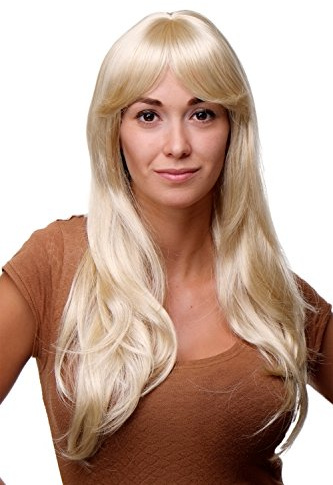 WIG ME UP - 9213-LG26 Damen Perücke lang glatt Hellblond-Goldblond-Mix