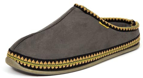 Deer Stags Men's Wherever Microsuede Slipper, Grey, 7